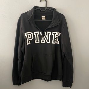 Victoria’s Secret pink quarter zip black